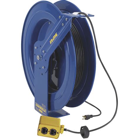 Coxreels Ez Coil Safety Series Extension Cord Reel With Quad Receptacle