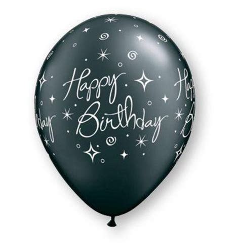 11 Latex Balloon Black Happy Birthday Etsy