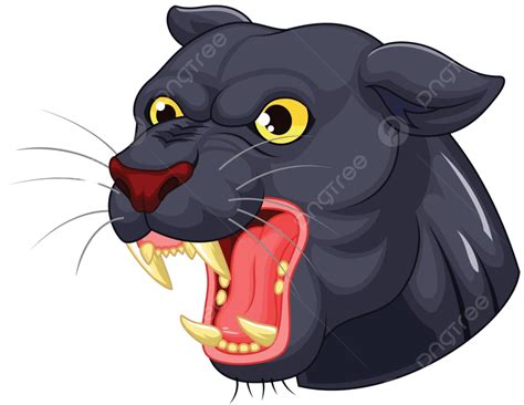 Black Panther Head Tattoo Wildlife Savanna Vector Tattoo Wildlife