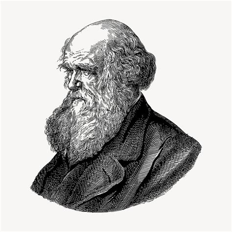 Charles Darwin Hand Drawn Clipart Free Vector Illustration Rawpixel