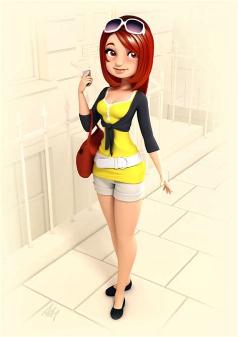 Art 34 Hot 3d Cartoon Characters By Andrew Hickinbottom Character Design Cartoon 3d Character