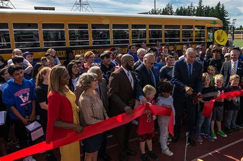 Tacoma School District Unveils First Electric School Bus Climate