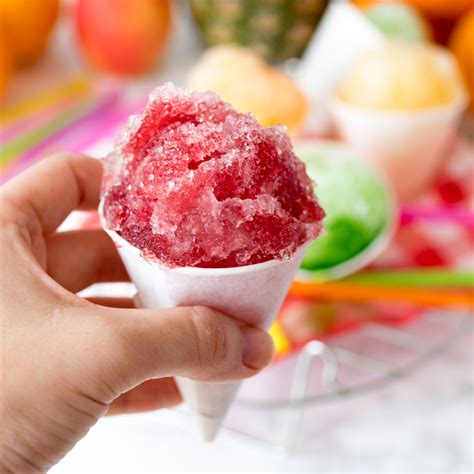 Homemade Snow Cones Recipe With Fruit Syrup