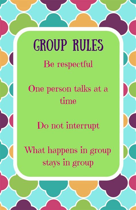 Group Therapy Rules Template