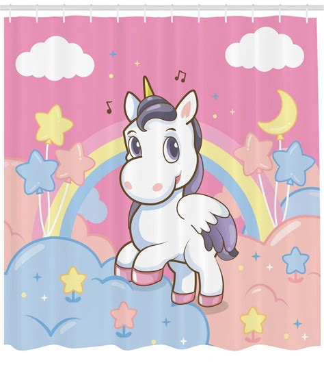See more ideas about curtains the musical, curtains, musicals. Details about Unicorn Shower Curtain Rainbow Music Notes Print for Bathroom | Shower curtain ...