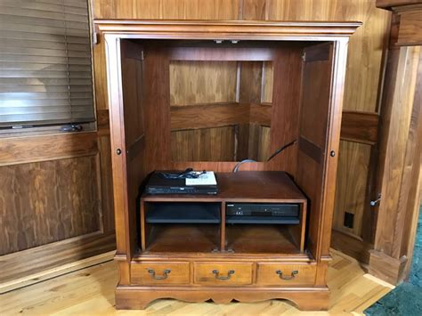 It is easy to clean and requires minimum maintenance. Hooker Furniture Wooden Entertainment Center Cabinet With ...