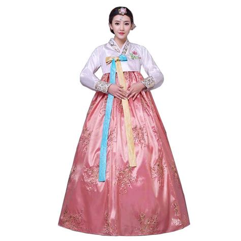 Buy Female Korean Traditional Long Sleeve Classic Hanboks Dress Cosplay Costume Women Palace