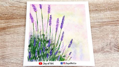 Lavender Easy Acrylic Painting For Beginners Joy Of Art 93 Youtube