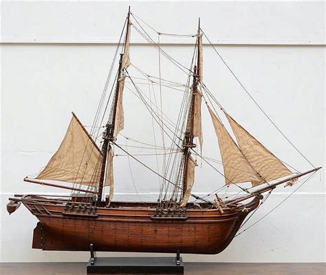 Sold Price Scale Model Sailing Ship 19th Century