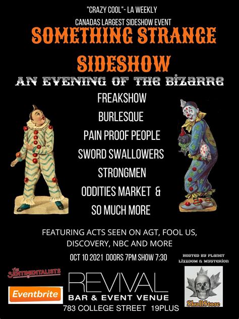 Something Strange Sideshow An Evening Of The Bizarre Revival Event