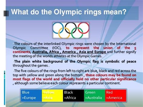 The rings themselves represent each of the planet's five inhabited continents. [Could Olympic Rings REALLY represent the five elements of ...