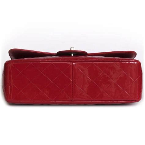 Chanel Jumbo Flap Bag In Red Patent Leather At 1stdibs Chanel Red