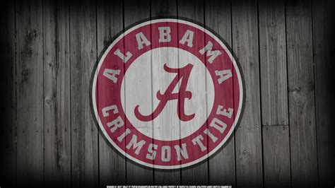 Alabama Crimson Tide Logo On Wood Background By ~profseverussnape