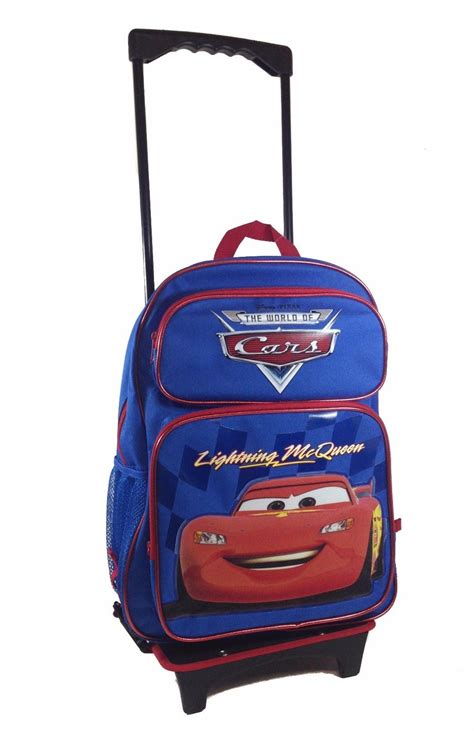 Disney Cars 3 16 Large School Rolling Backpack Back