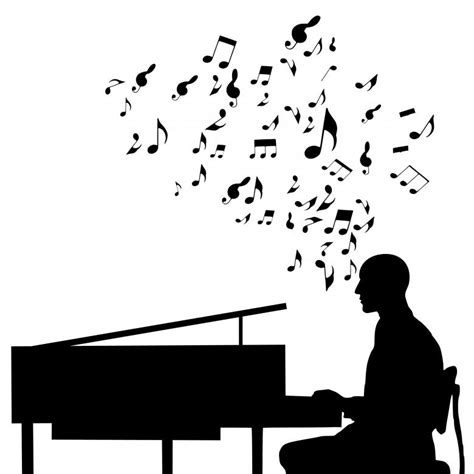 Piano Player Silhouette Free Stock Photo By Mohamed Hassan On