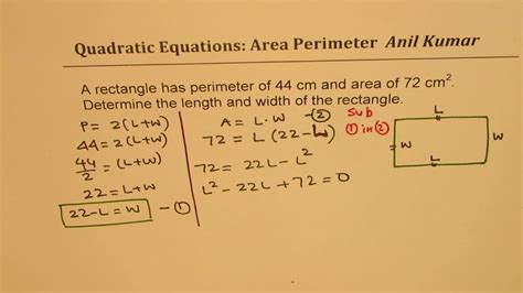 Find The Length And Width Of A Rectangle