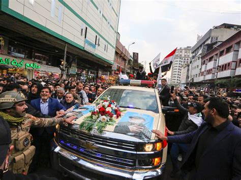 Qassem Soleimani Mourned By Thousands In Baghdad As Us Iran Rancor