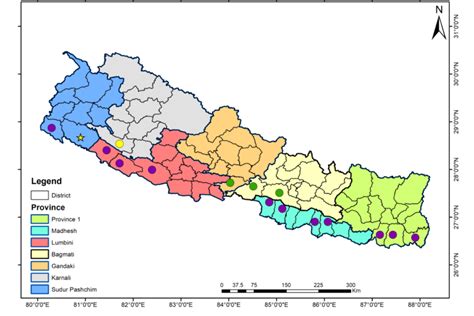 political map of nepal showing seven different provinces the bubble download scientific