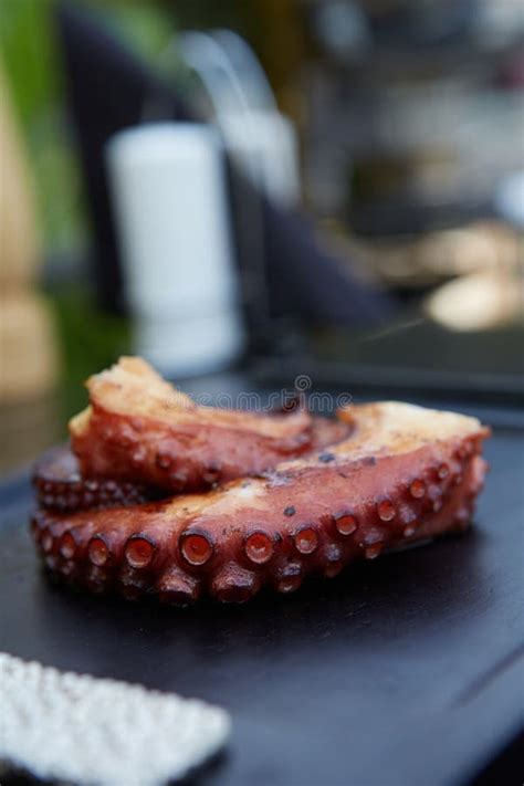 Grilled Octopus Octopus Sun Dried Octopus Tentacles Charcoal