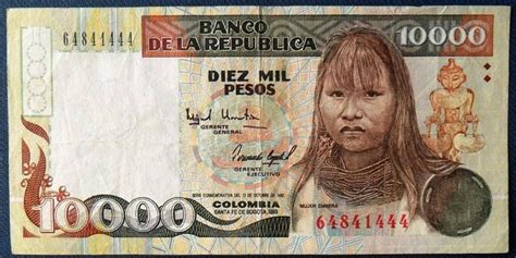 Billete De Diez Mil Pesos Cali Caliviejo Valledelcauca Colombia