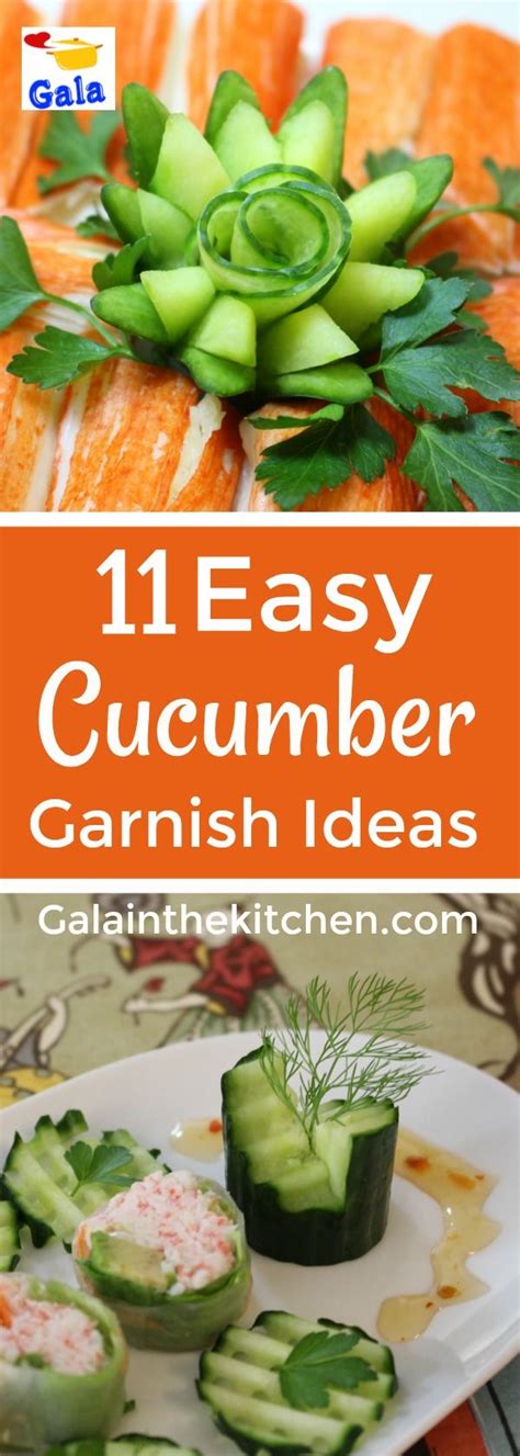 15 Easy Cucumber Garnish Ideas With Many Photos And Videos Gala In