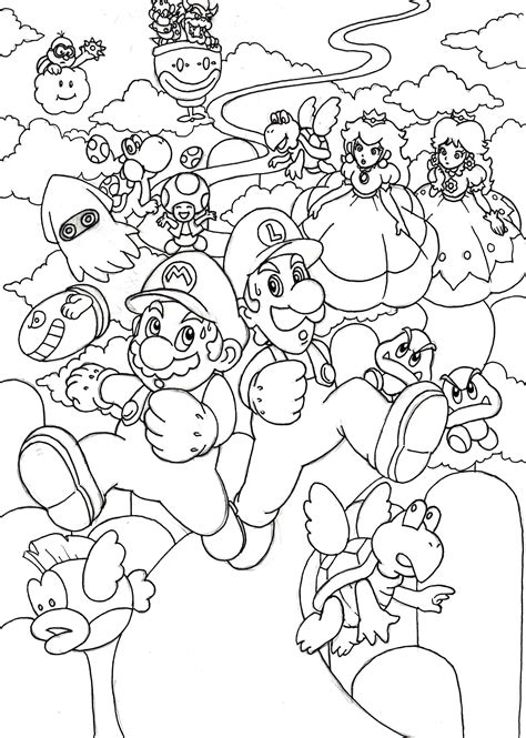 Super Mario 3D World Coloring Pages  Coloring Home