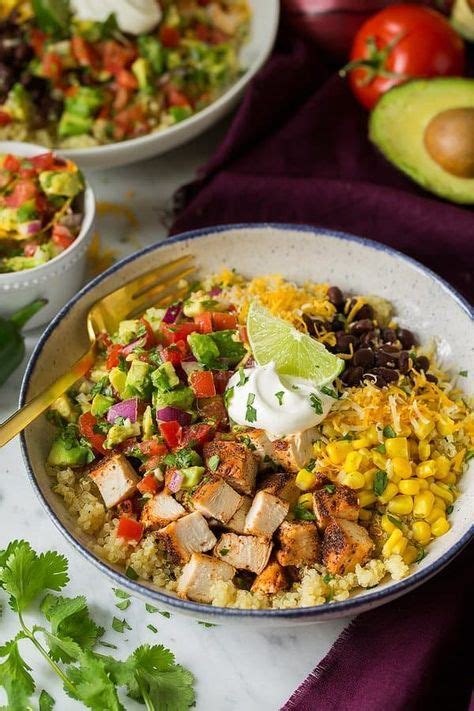 Grilled Chicken Burrito And Quinoa Bowls With Avocado Salsa Cooking Classy Grilled Chicken