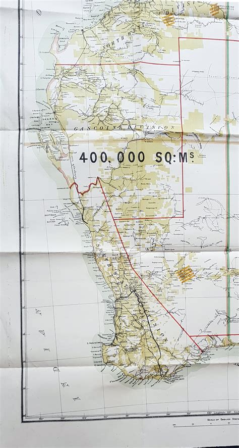 1890 John Forrest Large Antique Map Western Australia