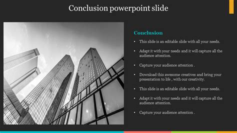 Stunning Conclusion Powerpoint Slide Template Design