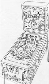 Pinball Machine Drawing Layout Artwork Coloring Pen Sketch Behance Template Arcade Drawings Rotring Isograph Rough Pencil Illustration sketch template