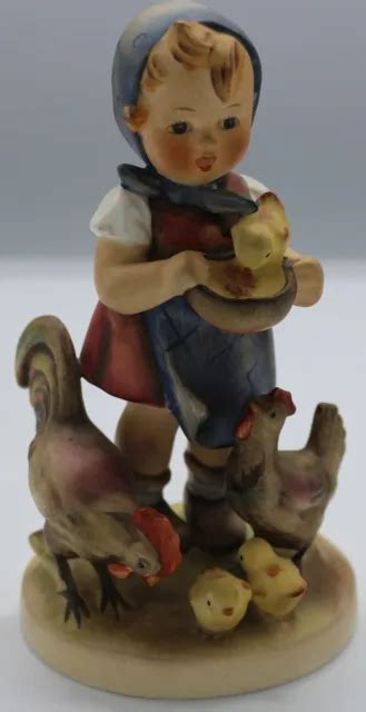 Hummel Feeding Time Goebel Vintage Figurine 1991 West Germany Girl