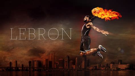 Lebron James Is Jumping High And Having Fire In Hands In A Building
