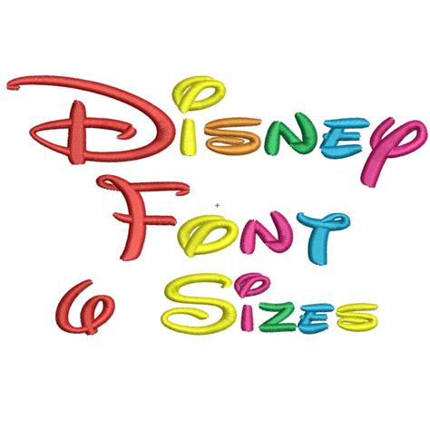 Walt Disney Machine Embroidery Font