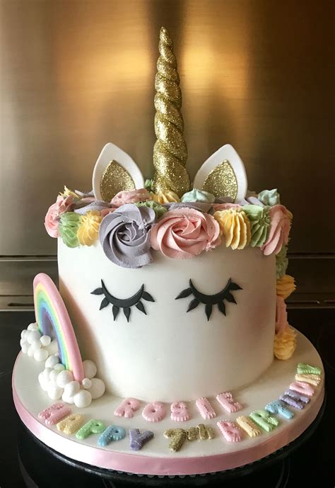 Unicorn Cake Rainbow Sparkle Unicorn Birthday Cake Birthday Cake Decorating Unicorn Cake