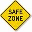 Safe Zone Sign Diamond Shaped SKU K 0417