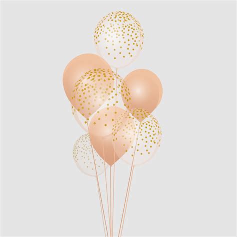 Download Gold Birthday Balloons Png Png And  Base