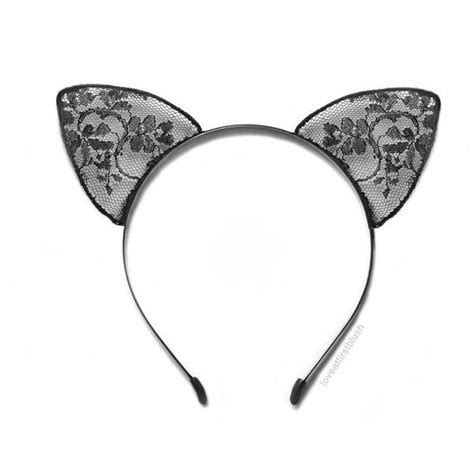 Cat Ears Lace Headband In Black Lace For Valentines Day 230 Dkk
