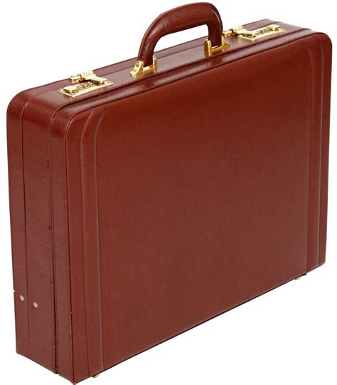 Tassia Bonded Leather Attache Briefcase Expandable Executive Business