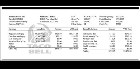 Taco bell does this through social media audits. Paycheck Stubs Set, Simple | Fake Documents | Utility bill ...