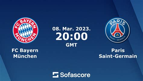 FC Bayern München vs Paris Saint Germain live score H2H and lineups