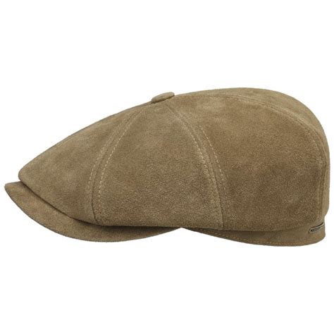 Hatteras Calf Leather Flat Cap By Stetson 7900