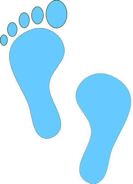 Baby Boy Footprint Border