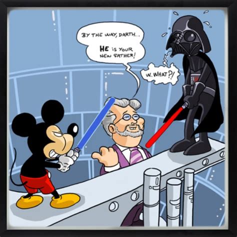 Darth Vaders New Father A Cartoon I Saw On The Web And Framed Cartoon