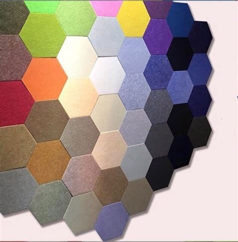 Decorative Flame Retardant Soundproof Hexagon Acoustic Wall Panel Pet