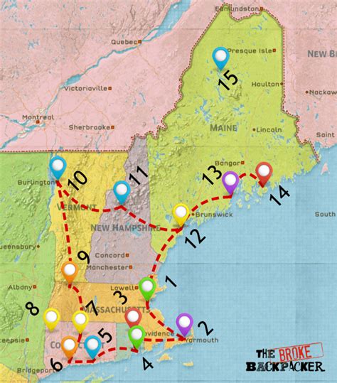 Epic New England Road Trip Guide For 2019 Including Fall Foliage Road Trip Map New England