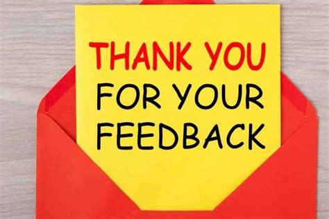 19 Thank You For The Feedback Email Or Note Examples