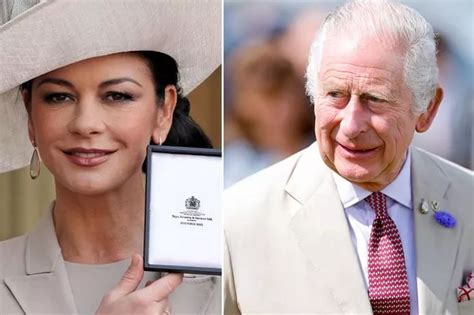 Catherine Zeta Jones Says King Charles Was Saucy As She Reflects On Cbe Ceremony Mirror Online
