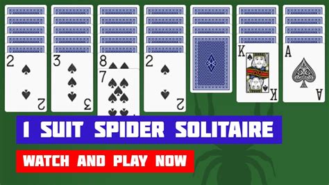 1 Suit Spider Solitaire · Game · Gameplay Youtube