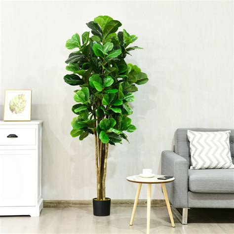 6ft Artificial Natural Fig Tree Bush Indooroutdoor Decorative Planter