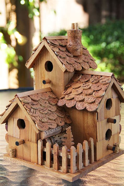 Make sure you don't apply too much force, otherwise you could damage the wood. Make birdhouses for Garden (20 Ideas) - Craftionary
